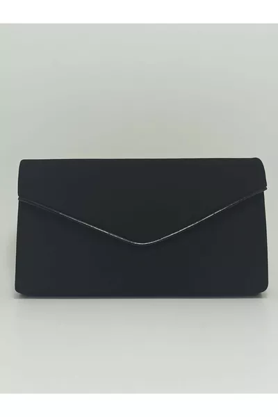 Women's Black Nubuck Evening Bag