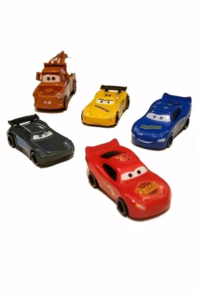Set di 5 Macchinine Cars Saetta McQueen con Personaggi a Frizione