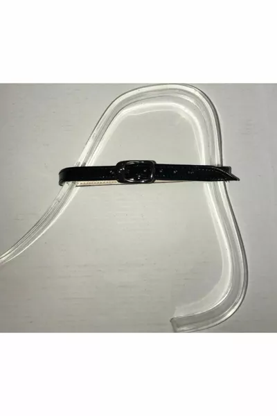 Ceinture de chaussures noire mate