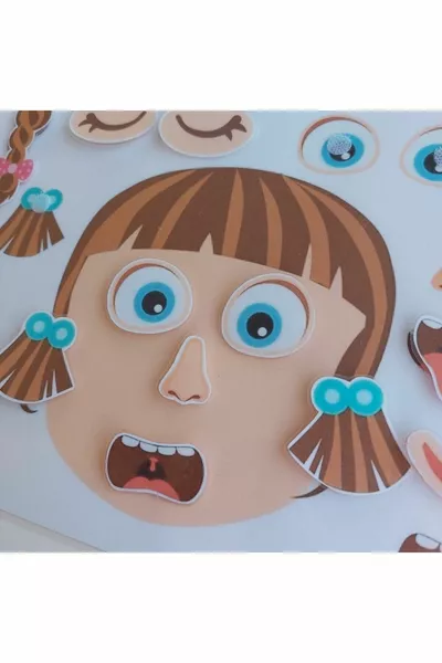 نشاط إكمال وجه الفتاة بعنوان مشاعرنا