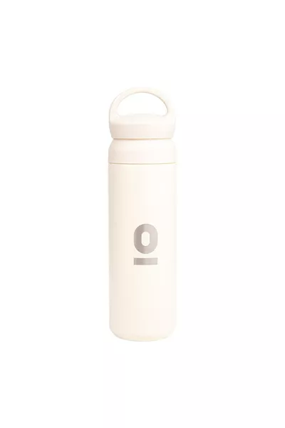 ترمس أبيض بمقبض من الفولاذ المقاوم للصدأ سعة مل رقم: