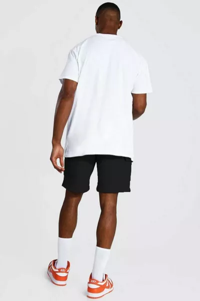 Shorts unisex en coton sport avec poches cargo à double couture