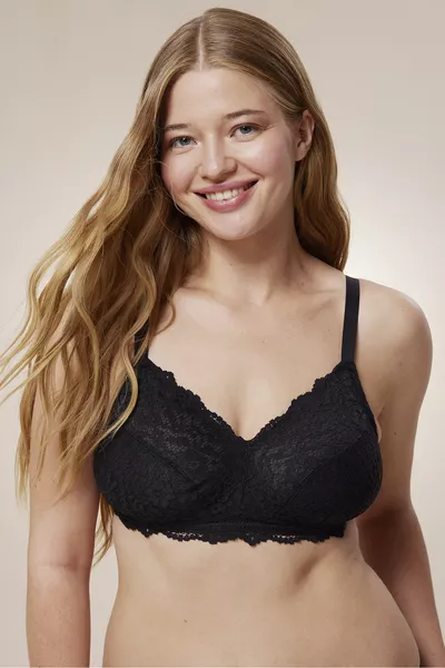 #Безплатен черен сутиен Lily без банели за стягане