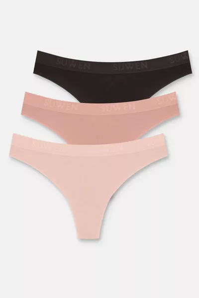 3-delige katoenen stringonderbroek