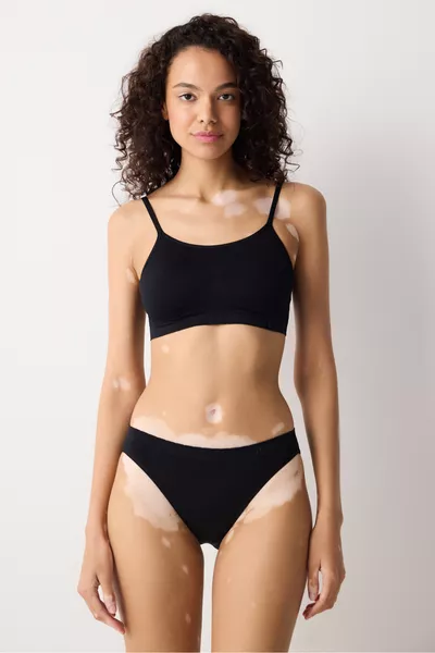 Siyah Basic Kaplı Dikişsiz Balensiz Sütyen