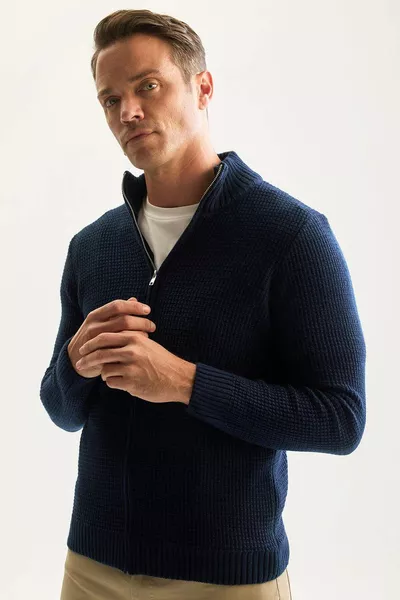 Standaard Pasvorm Halve Col Trui Vest WN