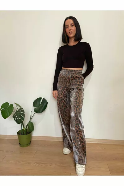 Pantalon Léopard Brillant