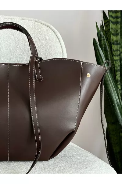 Brown Women's Pollen Hand and Shoulder Bag