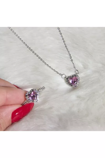 Комплект колие сребърен пръстен