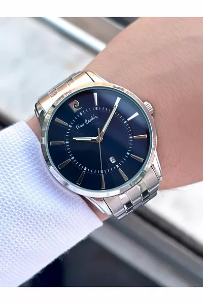 Groom Watch Dark Blue Tar Steel Strap Men's Wristwatch  M Waterproof