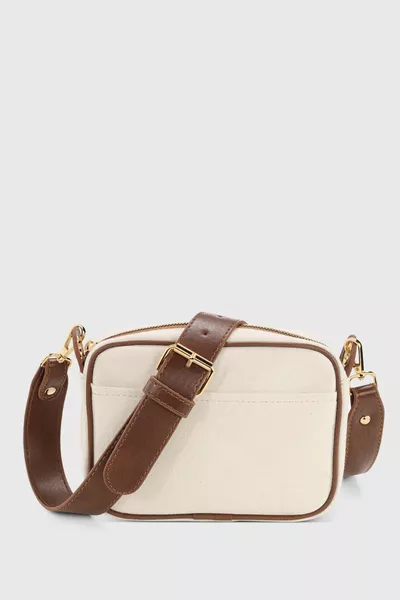 Women's Soft Cream Canvas Bag 