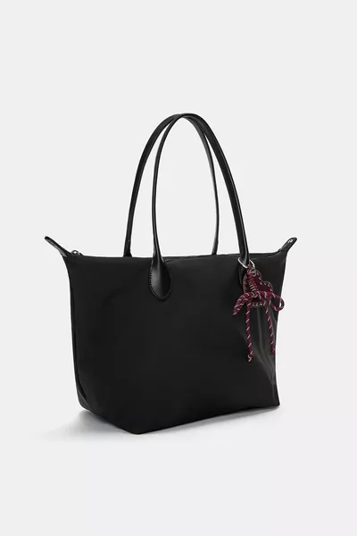 Decorative nylon shopper bag