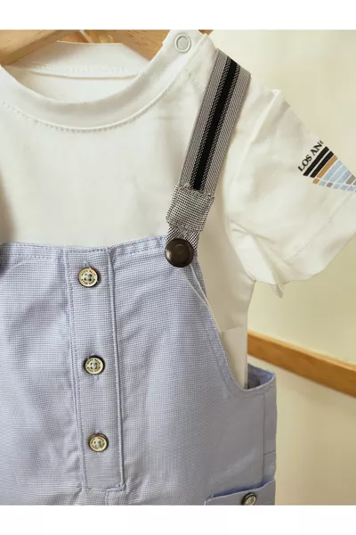 Ensemble pour bébé Bibabestcollection à manches courtes et jambes courtes avec poches, lot de 2 (JOUR SPÉCIAL FÊTE D'ANNIVERSAIRE)