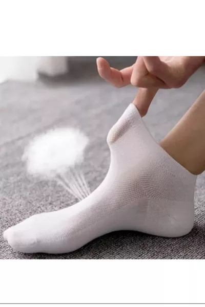“-Pack Unisex Ankle Socks Set – 3 Colors, Cotton, Breathable, Non-Sweat, For Daily Use”