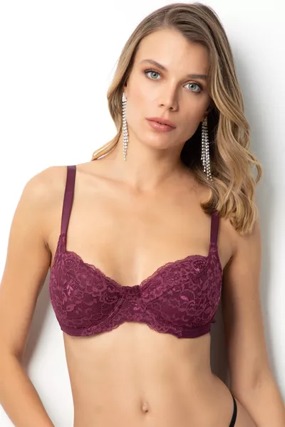 صدرية مصغرة دون حشوة وداعمة بدون كأس مع دانتيل وتدعم الشكل