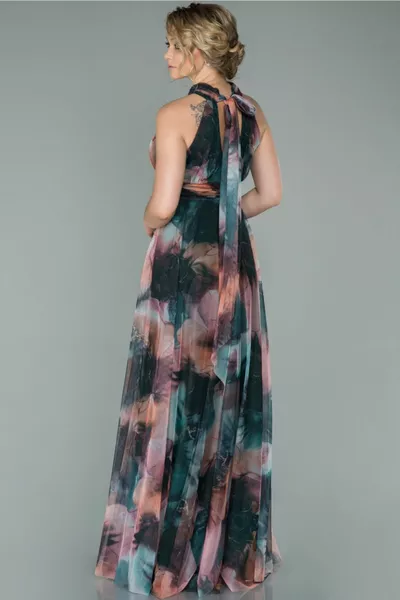 قشر البصل فستان سهرة طويل الأزهار 