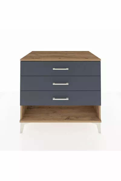 Kronos Şifonyer 3 Çekmeceli  Çam-Antrasit