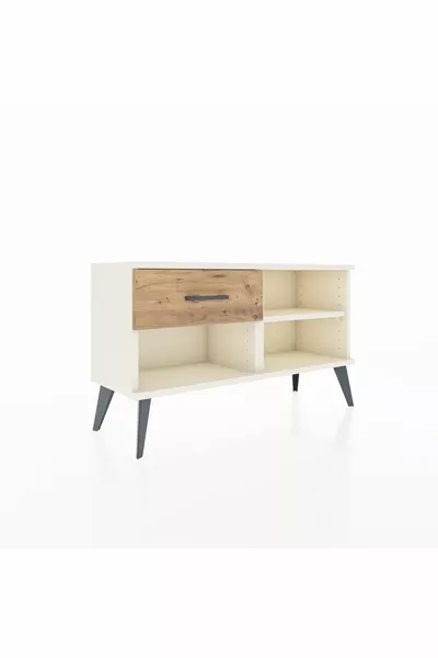 Аргес скрин с един рафт и едно чекмедже, Ахат-Ахат/Смърч