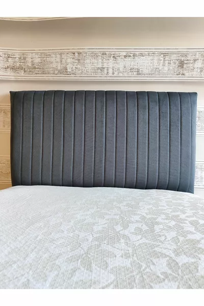 غطاء رأس سرير قاعدة بسط رفيعة من كتان سوني، أنثراسيت، سم