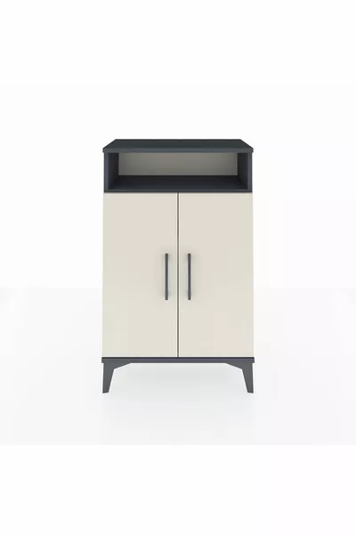 أرجس كومودين 3 رفوف 2 أبواب أنثراسيت-حجر الصوان