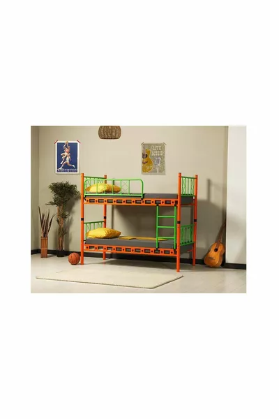 Gold Metal Ferforje Tek Kişilik Ranza * Cm