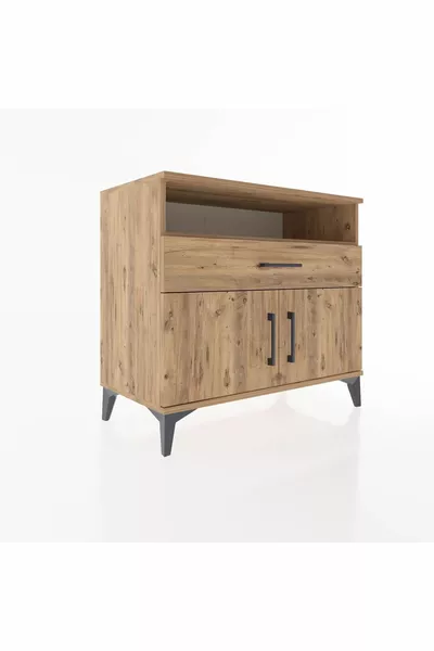 Hyperion Dresser with 2 Shelves, 1 Drawer, 2 Doors Pine-Pine