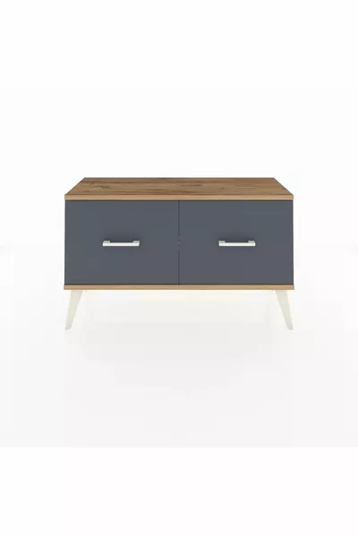 دولاب أرغس مع درجين حجر القمر-صنوبر/أنثراسيت