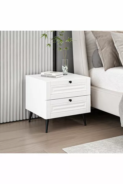 خزانة جانبية كالي ربيع أبيض/أبيض