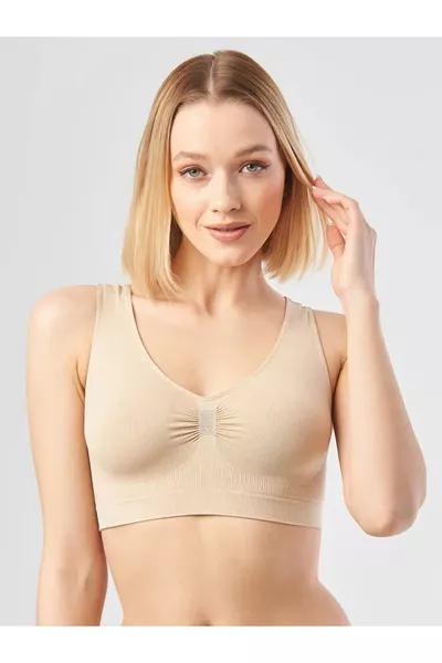 Rosella Modell Bustier mit breiten Trägern, sportlich, bequem, stützend, Korsett-BH, weiße Farbe