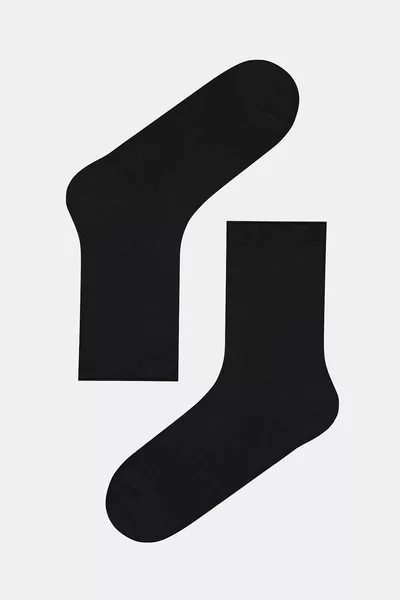 جوارب قطنية مرنة مريحة باللونين الأسود والبوردو