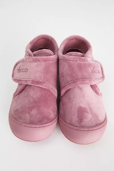 حذاء منزلي وردي للبنات قبل المدرسة بطبعة مريحة