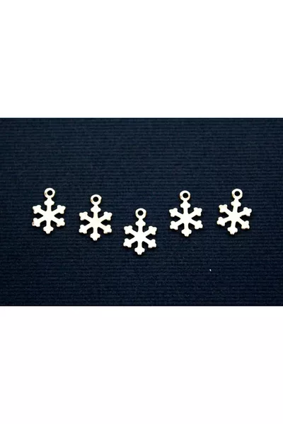  Pezzi - Paillettes a Forma di Fiocco di Neve da  mm, Materiale per Gioielli, Paillettes in Metallo, Placcatura in Nichel, Ottone #n