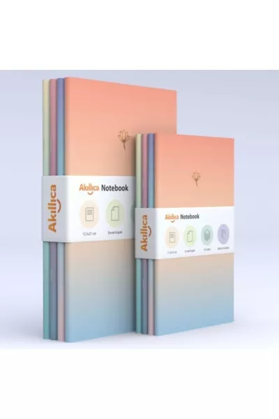 8-Piece Notebook Set Soft Pastel Notebook Gradient Series