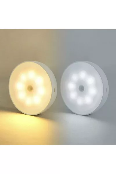 LED-lamp met 2 kleuren, 5 standen, bewegingssensor en Type-C ingang, wit en daglicht