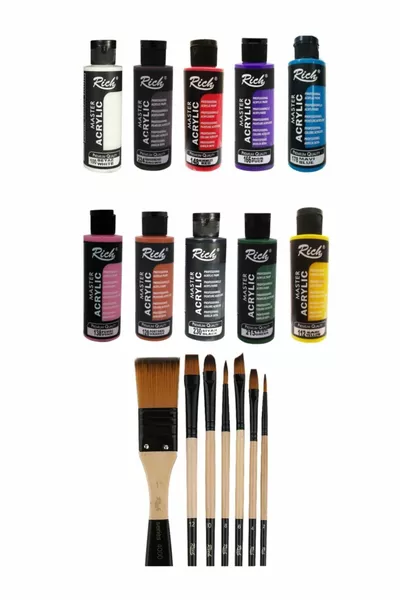 Acrylic Paint -Piece Professional Mixed Brush 7-Piece Set