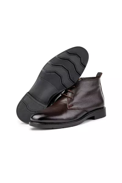 Jaka Genuine Leather Rubber Sole Tall Men's Boots, Ankle Boots, Combat Boots