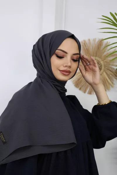شال نسائي قطني محتشم _ أنثراسيت