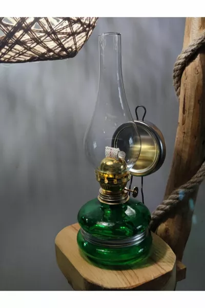 Ностальгическая зелёная газовая лампа винтажная, большой размер