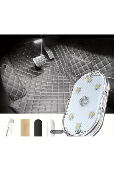 Lampe LED tactile blanche rechargeable pour voiture et intérieur d'armoire