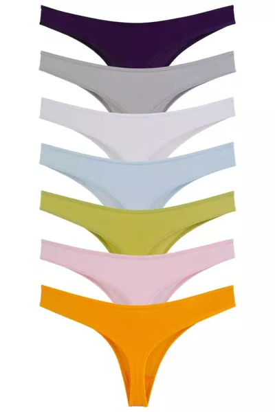 Women's Brief Thong 7-Pack Stretch Mustard
