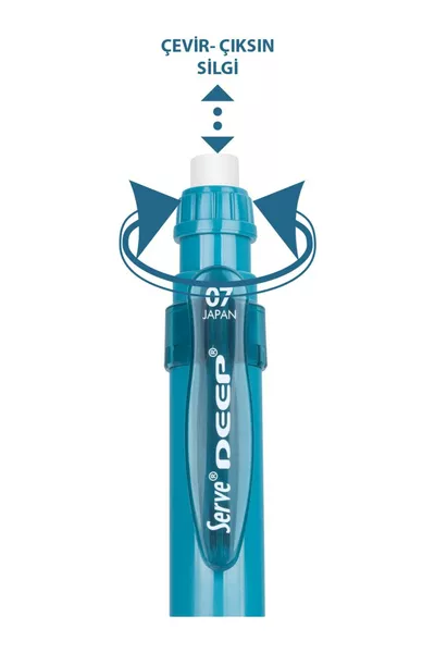 Дълбоки естествени цветове 0,7 мм механична молив - Океанско синьо