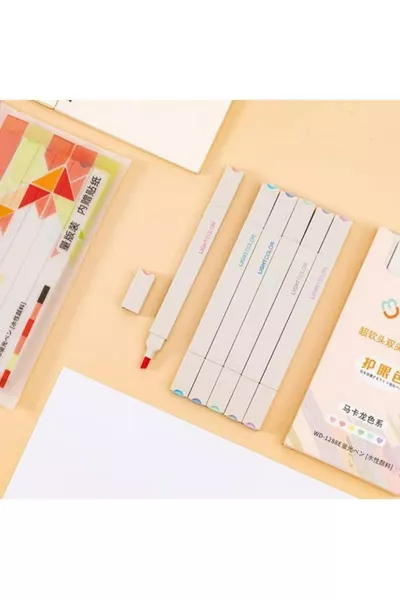 Набор из 6 двусторонних пастельных флуоресцентных карандашей Lightcolor – для буллет-журнала и заметок