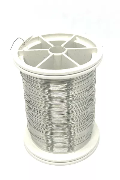 Медна тел, цветна тел сребърен цвят, 0, мм  метра