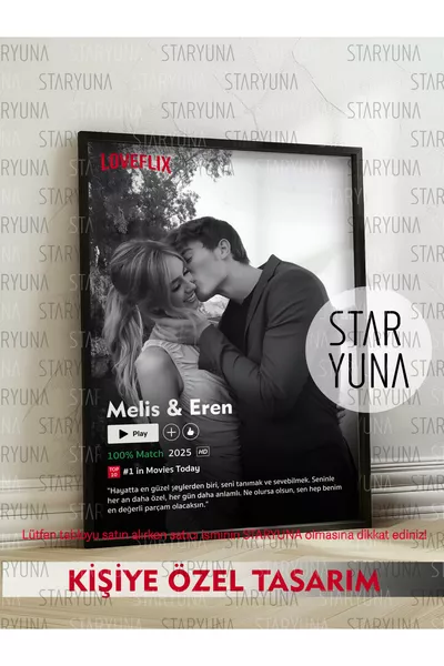 Подарок на День Святого Валентина, картина Netflix, персонализированный подарок, подарок на день рождения,  февраля 