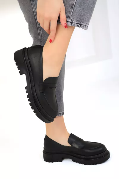 SCHWARZ Damen Loafer Schuh 