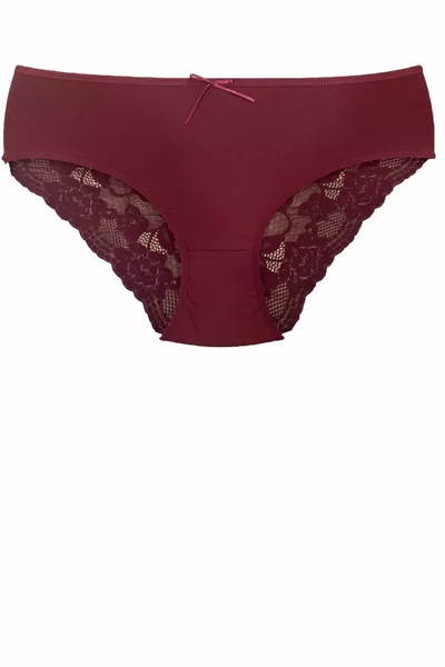 Set di 5 slip a vita alta con pizzo e motivo a rombi posteriori -2