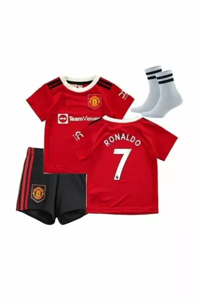 MANCHESTER/UNİTED CRISTIANO RONALDO SET DI 3 MAGLIE PER BAMBINI STAGIONE / (ROSSO)