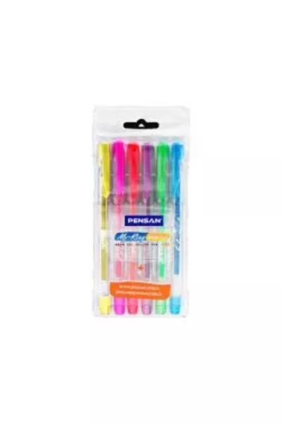 My-king Jel Tükenmez Kalem Neon Renk 6 Lı Pvc ( ADET)