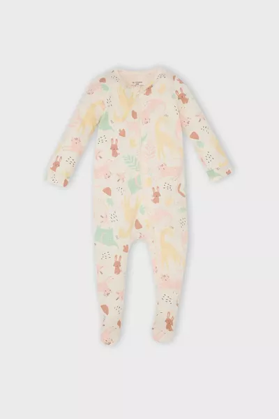 Meisjesbaby Newborn Safari Print Lange Mouwen Ritspak NS
