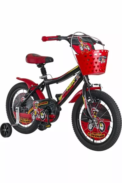 درَّاجة أطفال بييمر  جنط، للأطفال من 4 إلى 7 سنوات، باللون الأحمر (الموسم الجديد)